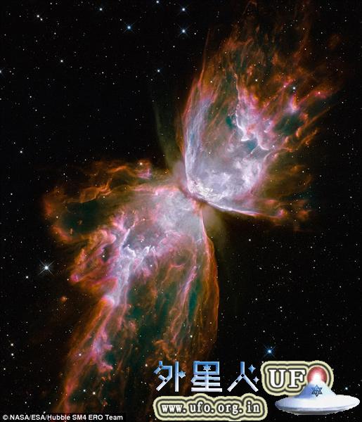 哈勃拍摄美丽的蝴蝶星云：距地3800光年