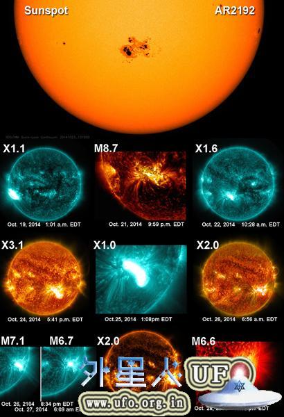 太阳数天内连续爆发10个超强耀斑