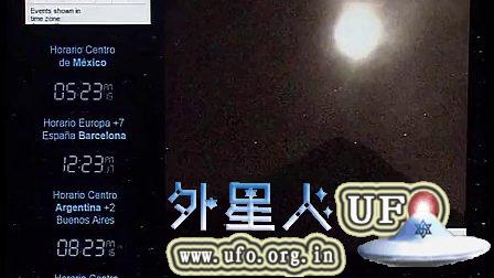 2015年1月4日墨西哥Popocatepetl火山上巨大光球的图片