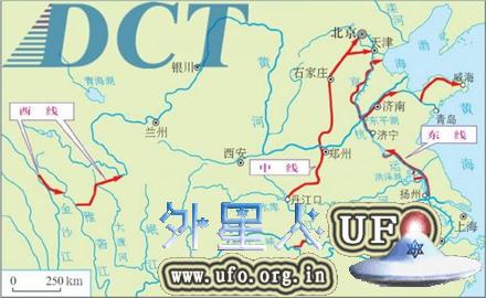 南水北调三线工程路线示意图