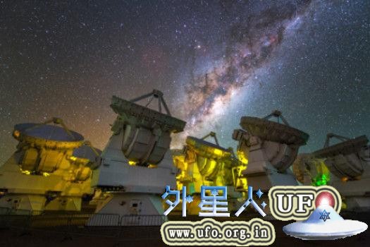 位于智利阿塔卡马沙漠的阿塔卡马大型毫米波/亚毫米波阵列，也称为ALMA天文台(ALMA Observatory)。