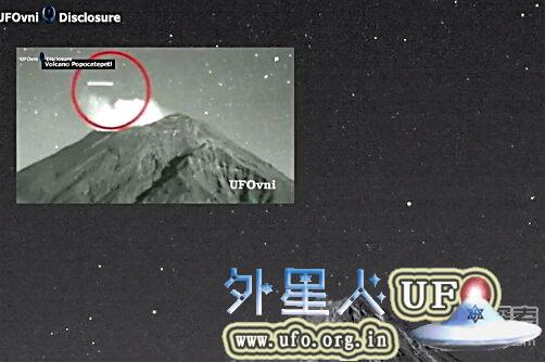 巨大雪茄型UFO进入墨西哥波波卡特佩特火山 巨大雪茄型UFO进入墨西哥波波卡特佩特火山