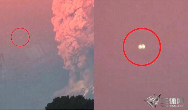 发现UFO在墨西哥火山波波卡特佩特峰上空飞行的图片