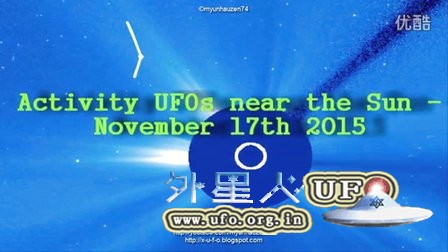 2015年11月17日太阳周围折弯的巨大UFO？光柱？的图片
