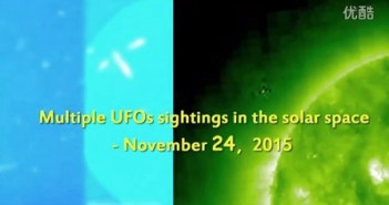 2015年11月24日太阳周围碎片样发光UFO