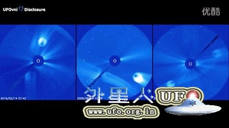 2016年2月14日监测太阳的卫星拍到第2个太阳UFO(2)的图片 2016年2月14日监测太阳的卫星拍到第2个太阳UFO(2)的图片