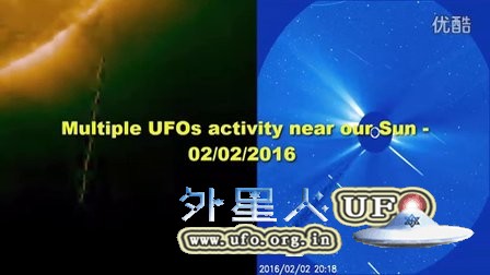 2016年2月2日长度超过太阳的发光UFO的图片