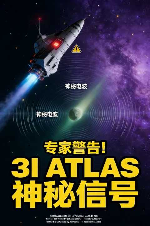 3I ATLAS最大速度飞行发出神秘信号电波！专家警告：或在监视地球！